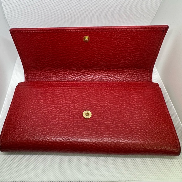 Gucci GG Marmont Continental long wallet in hibiscus on unbranded chain - Picture 5 of 16